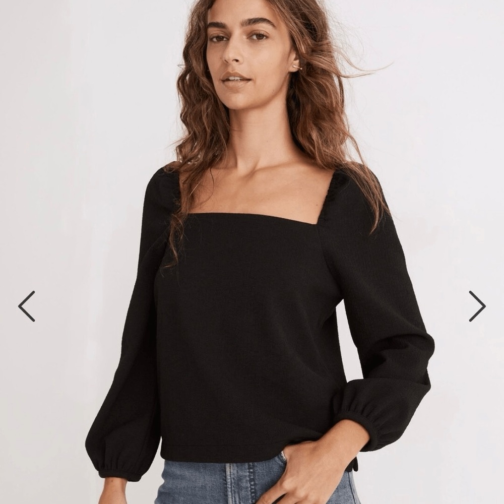 Madewell Black Off-the-Shoulder Sweater